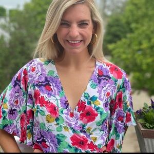 Walker and Wade floral maxi wrap dress one size